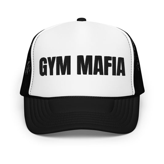 B/W GYM MAFIA™ Foam Trucker Hat