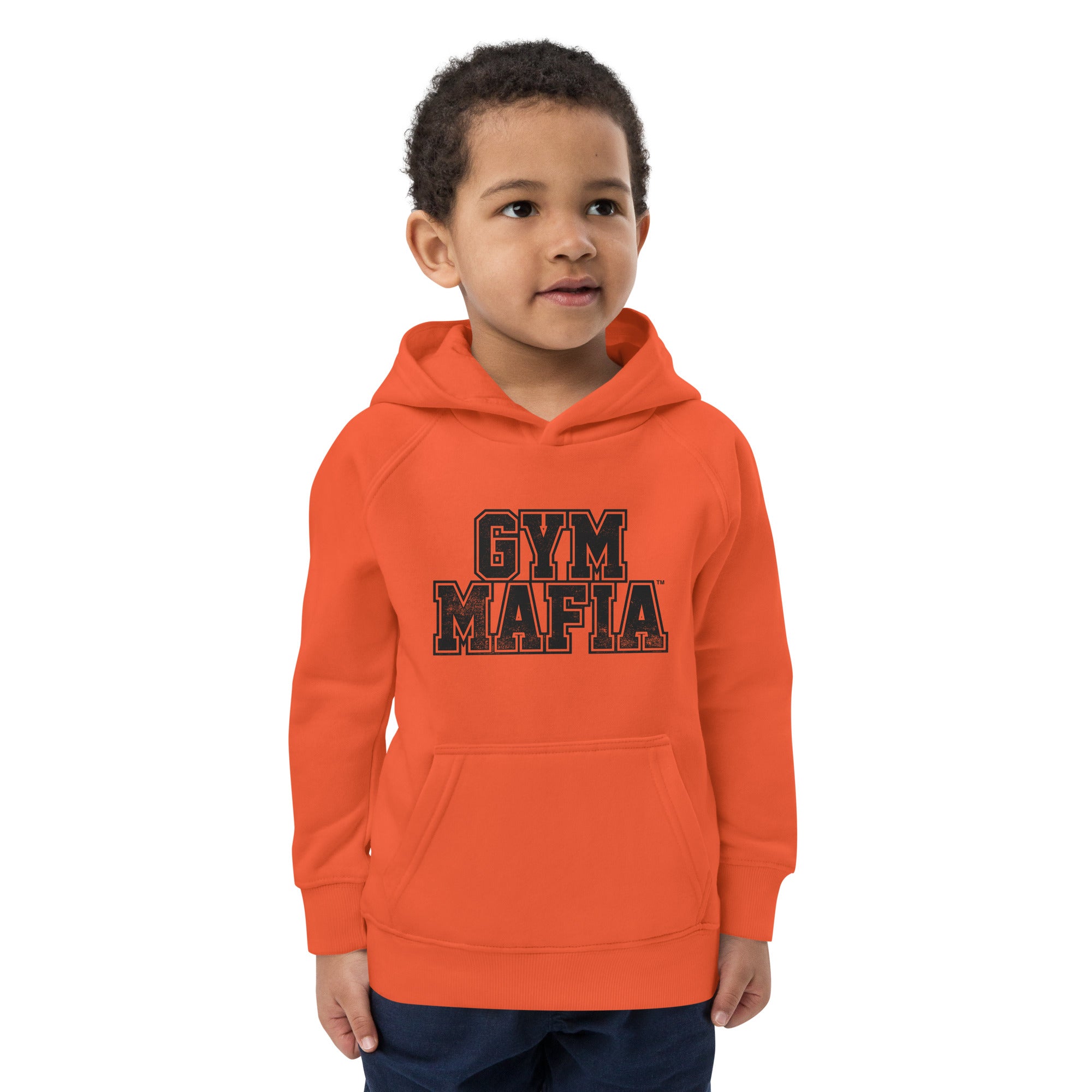 Orange and outlet black graphic hoodie