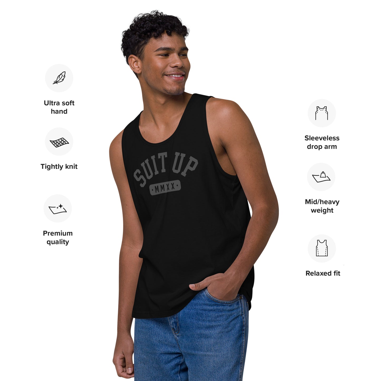 Men’s Blacked Out Suit Up Relaxed Tank