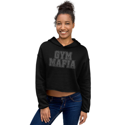 Women's Blacked Out GYM MAFIA™ Cropped Hoodie