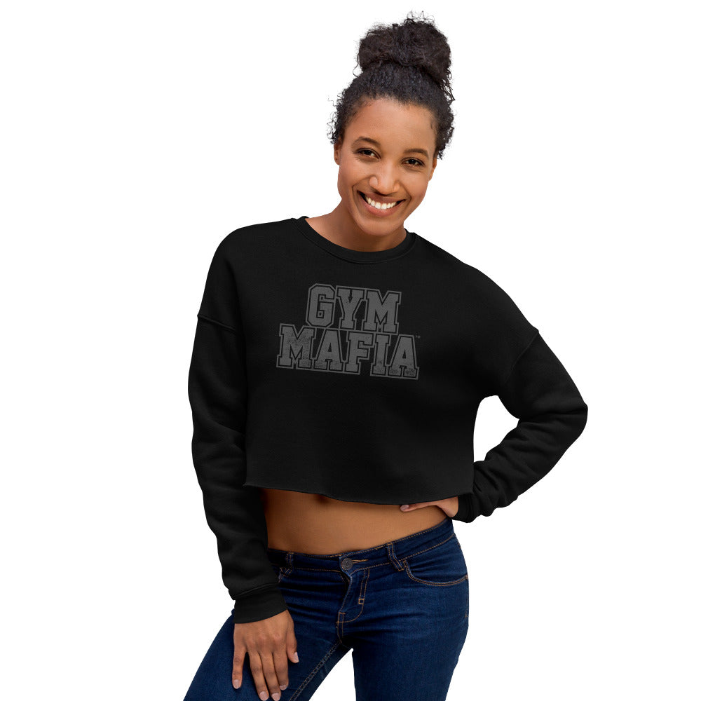 Blacked Out Gym Mafia™ Cropped Sweatshirt