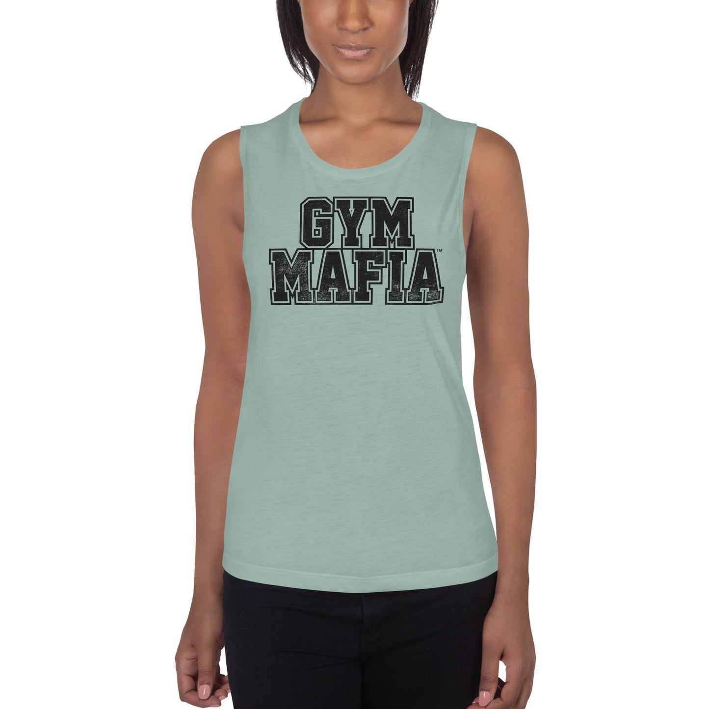 Women’s GYM MAFIA™ w/ Black Graphic Muscle-Tank