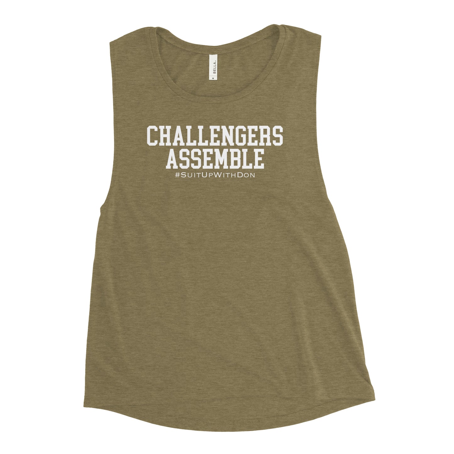 Women’s Challengers Assemble w/ White Graphic Muscle-Tank