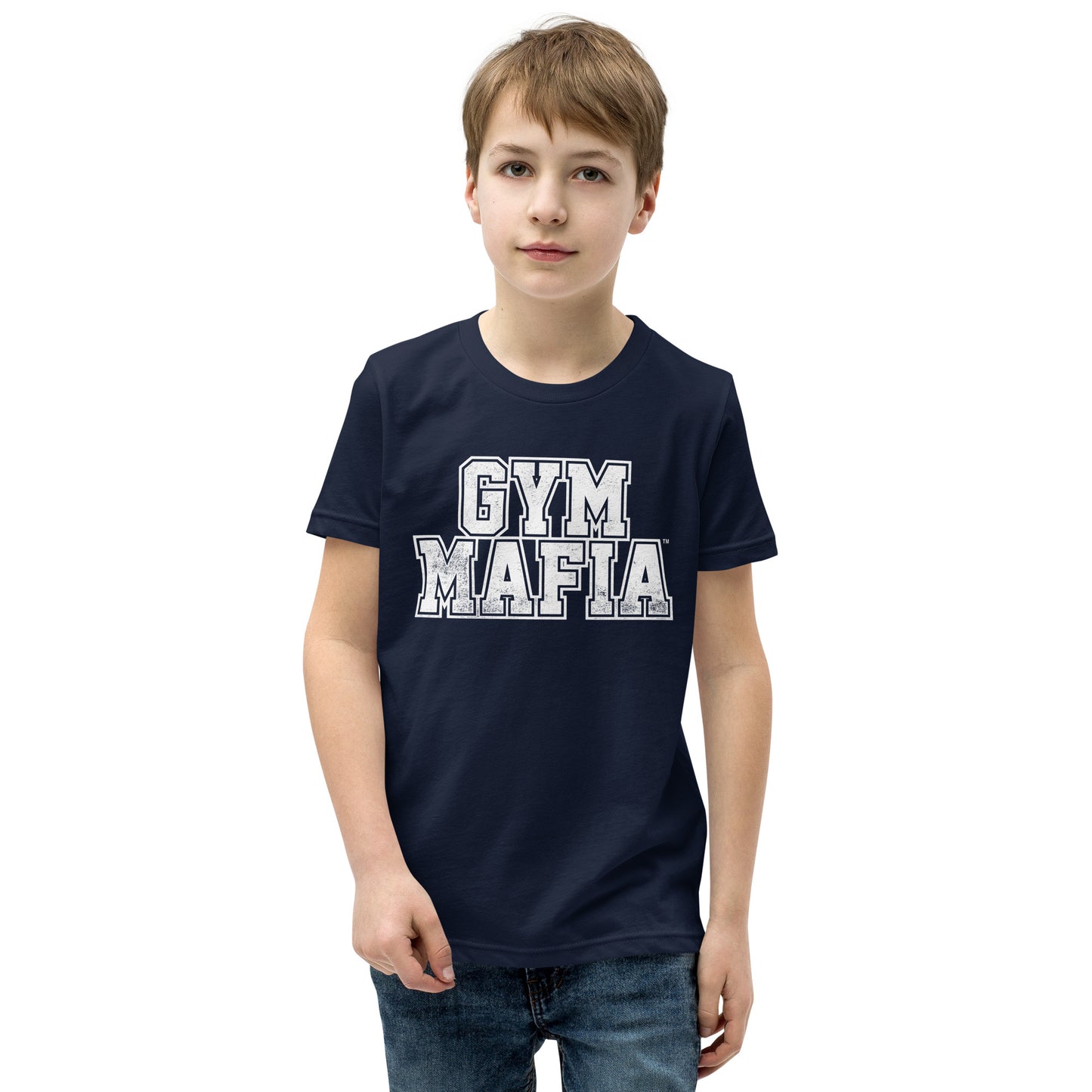 Kids GYM MAFIA T-Shirt w/ White Graphic